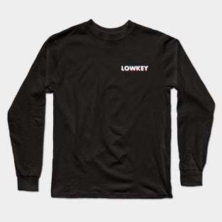 LowKey Glitch White Small Logo Long Sleeve T-Shirt